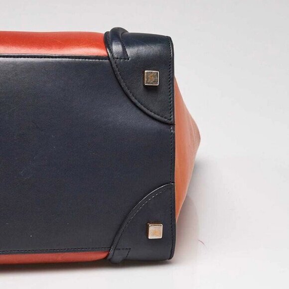 Celine Tri-Color Calfskin Leather Mini Luggage Tote Bag - Picture 4 of 10